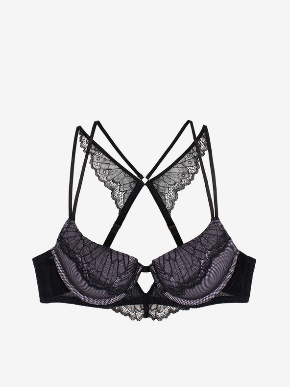 DORINA Μωβ και μαύρο σουτιέν με δαντέλα DORINA Vibrant
