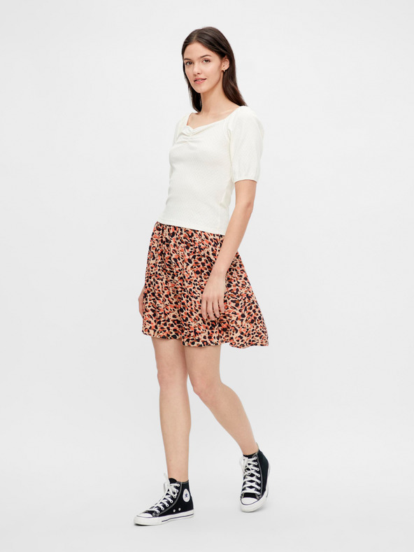 Pieces Μπλούζα με κρεμ μοτίβο Pieces Lucy