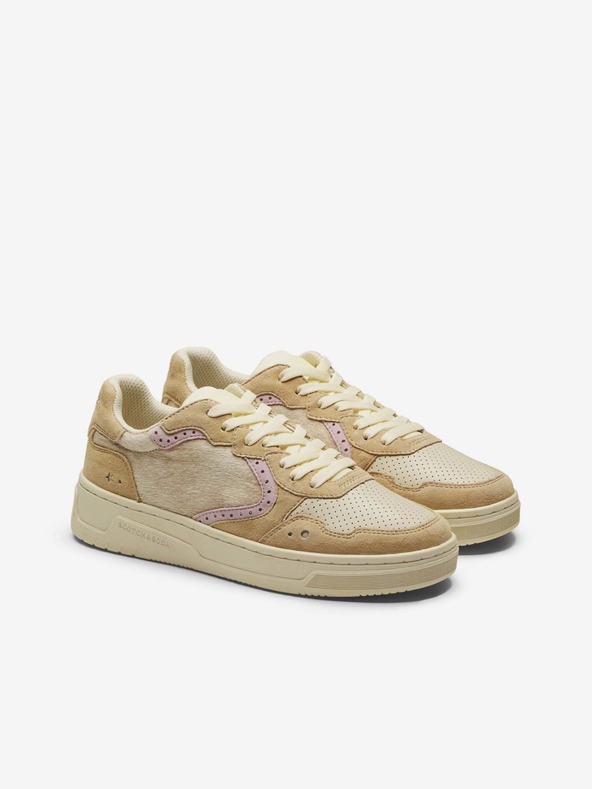Scotch & Soda Μπεζ γυναικεία αθλητικά παπούτσια Scotch & Soda