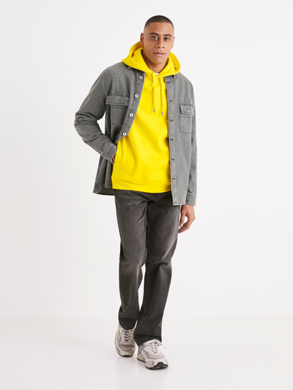 Celio Γκρι Ανδρικό τζιν πουκάμισο Celio Battery