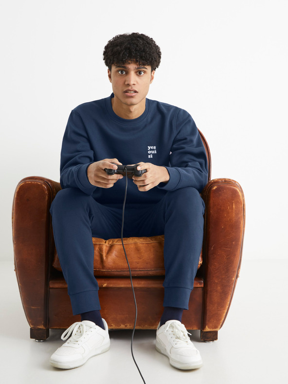 Celio Σκούρο μπλε ανδρικό φούτερ Celio Beprix