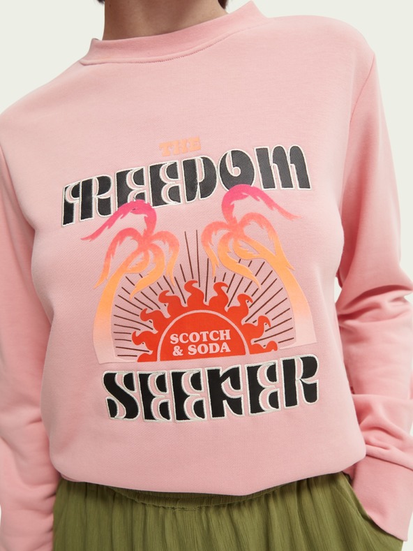 Scotch & Soda Ροζ γυναικείο φούτερ Scotch & Soda