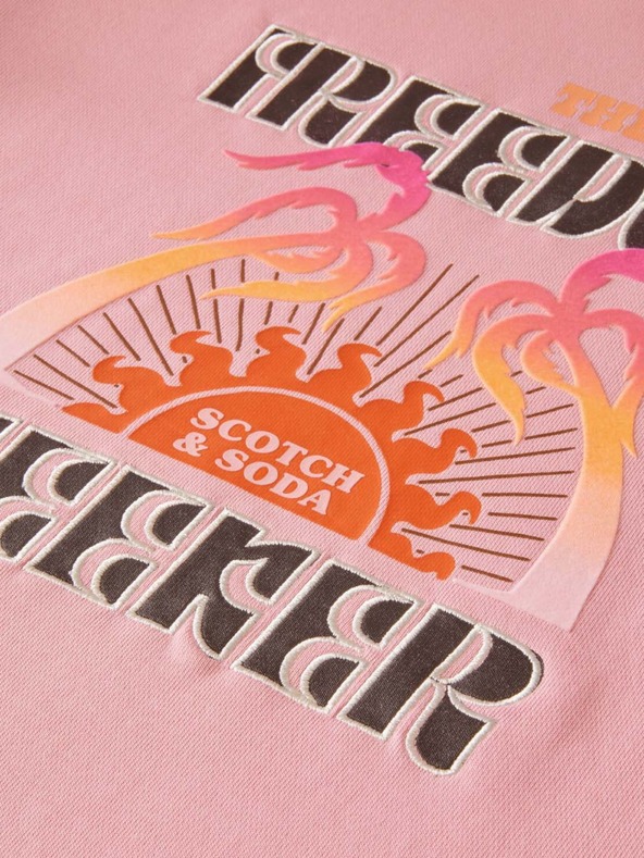Scotch & Soda Ροζ γυναικείο φούτερ Scotch & Soda