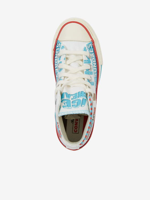 Converse Μπλε και λευκά παιδικά αθλητικά παπούτσια αστραγάλου με μοτίβο Converse Sweet Scoops