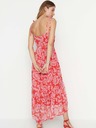 Trendyol Κόκκινο floral strappy μίντι φόρεμα Trendyol