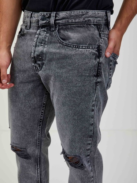 ONLY & SONS Γκρι cropped τζιν σε ίσια γραμμή με σκισμένο και ταλαιπωρημένο αποτέλεσμα ONLY & SONS Avi