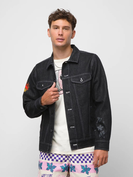 Vans Μαύρο unisex τζιν μπουφάν VANS Hellfire Club