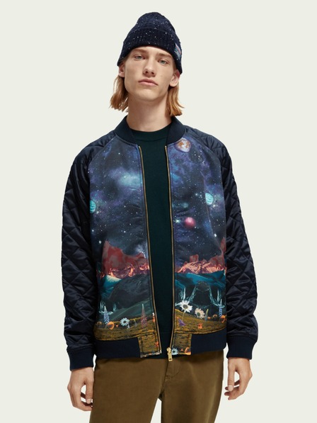 Scotch & Soda Σκούρο μπλε ανδρικό σακάκι με σχέδια Scotch & Soda