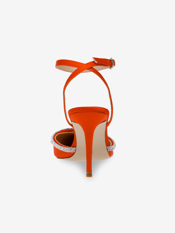 Steve Madden Πορτοκαλί γυναικείες σατέν γόβες Steve Madden