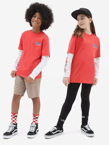 Vans Λευκό και κόκκινο παιδικό μπλουζάκι VANS