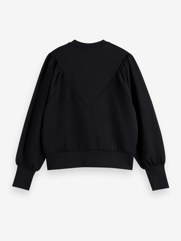 Scotch & Soda Μαύρο γυναικείο φούτερ με μανίκια μπαλόνι Scotch & Soda