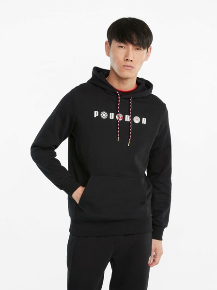 Puma Μαύρο ανδρικό φούτερ Puma AS Graphic Hoodie