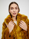 Orsay Μουστάρδα γυναικείο παλτό από faux γούνα ORSAY
