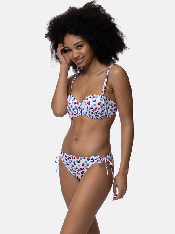 DORINA Λευκό γυναικείο πουά τοπ μαγιό DORINA Antibes