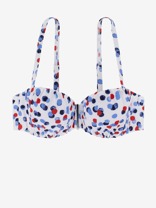 DORINA Λευκό γυναικείο πουά τοπ μαγιό DORINA Antibes