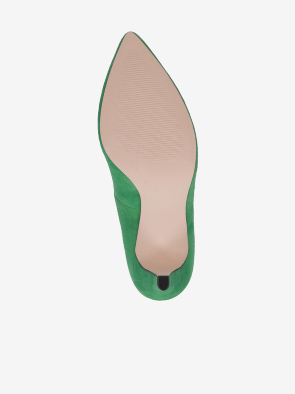 Caprice Πράσινες γυναικείες σουέτ γόβες Caprice