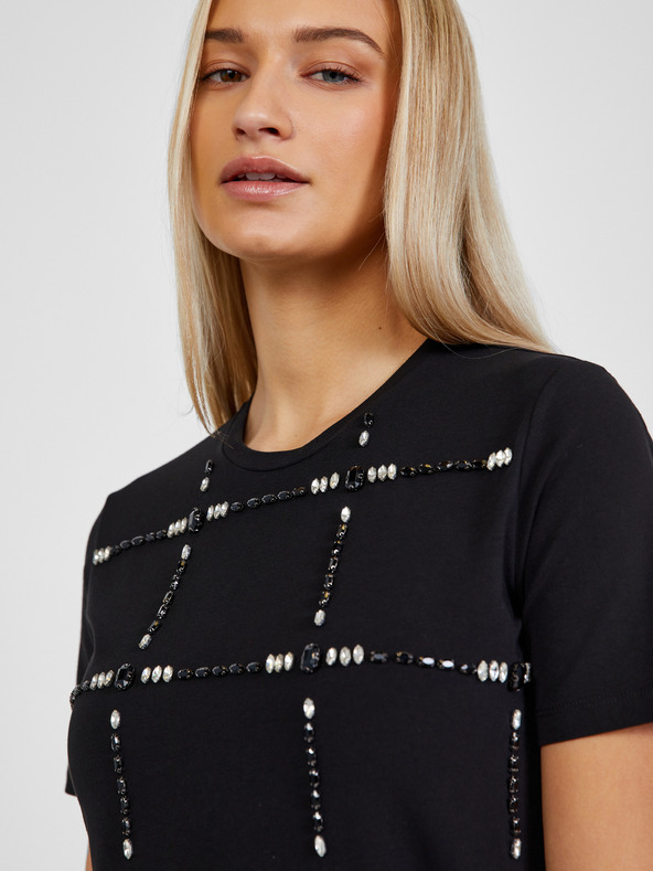 Liu Jo Μαύρη γυναικεία μπλούζα με σχέδιο Liu Jo