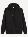 Celio Μαύρο βασικό φούτερ με κουκούλα Celio Vethree