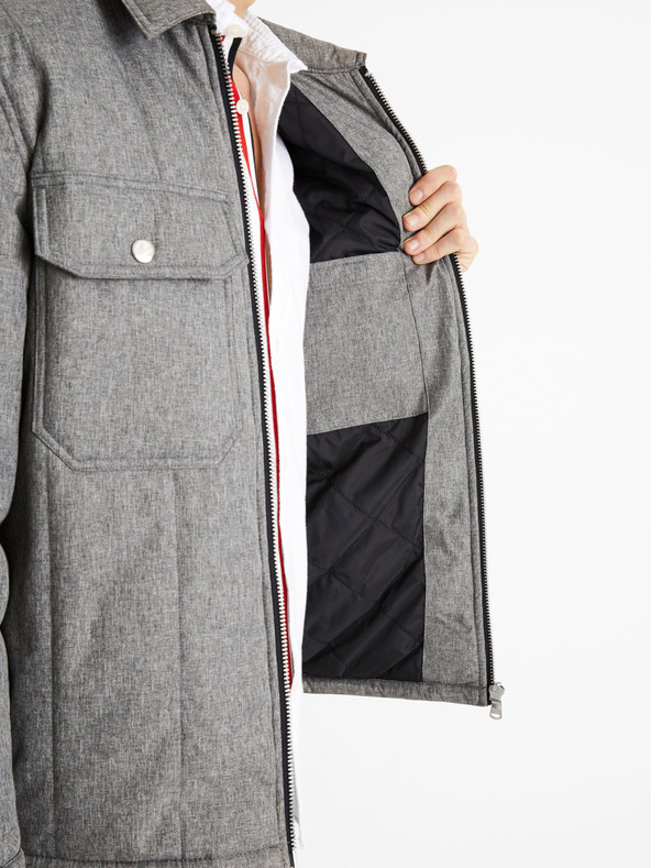 Celio Γκρι ανδρικό χειμερινό μπουφάν Celio Dustripes