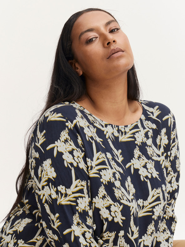 Fransa Λευκή και μπλε φλοράλ μπλούζα Fransa