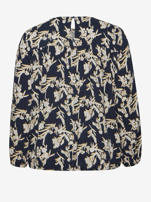 Fransa Λευκή και μπλε φλοράλ μπλούζα Fransa