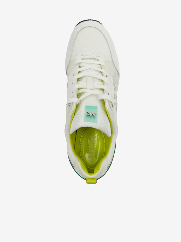 Michael Kors Γυναικεία δερμάτινα αθλητικά παπούτσια Michael Kors Georgie Trainer Wedge White