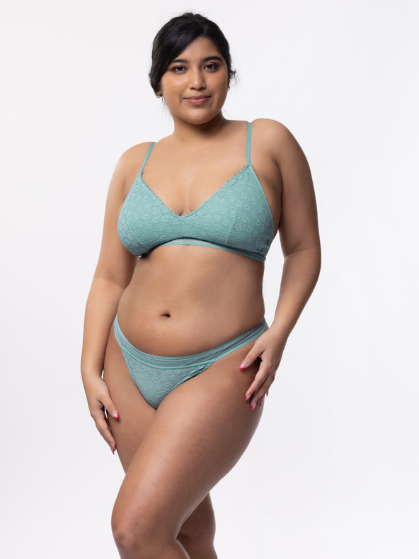 DORINA Γυναικείο γαλάζιο δαντελένιο στρινγκ DORINA Yuka