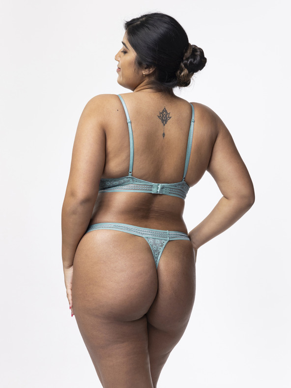 DORINA Γυναικείο γαλάζιο δαντελένιο στρινγκ DORINA Yuka