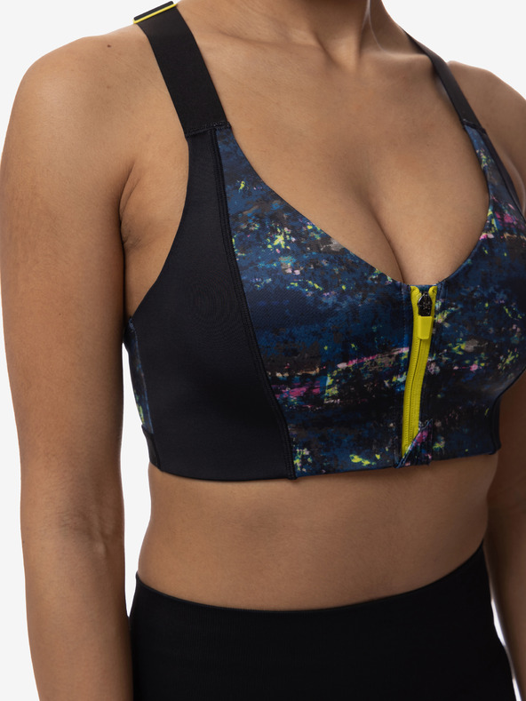 DORINA Μαύρο γυναικείο αθλητικό σουτιέν με σχέδια DORINA Sully