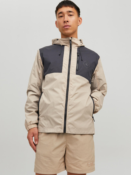 Jack & Jones Κρεμ ανδρικό Jack & Jones Filo ελαφρύ μπουφάν με κουκούλα