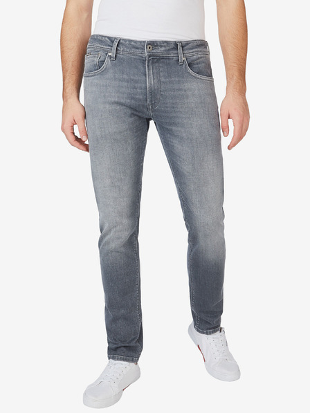 Pepe Jeans Γκρι ανδρικό τζιν στενής εφαρμογής Pepe Jeans Stanley