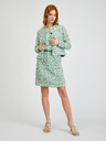 Orsay Πράσινο γυναικείο φόρεμα με σχέδιο και ζώνη ORSAY