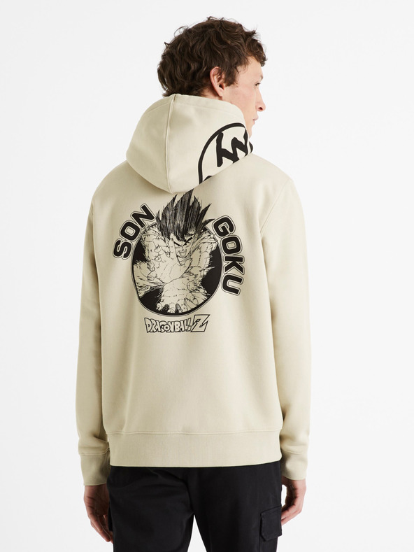 Celio Μπεζ ανδρικό φούτερ Celio Dragon Ball Z με κουκούλα