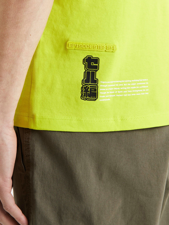 Celio Κίτρινο νέον ανδρικό μπλουζάκι Celio Dragon Ball Z