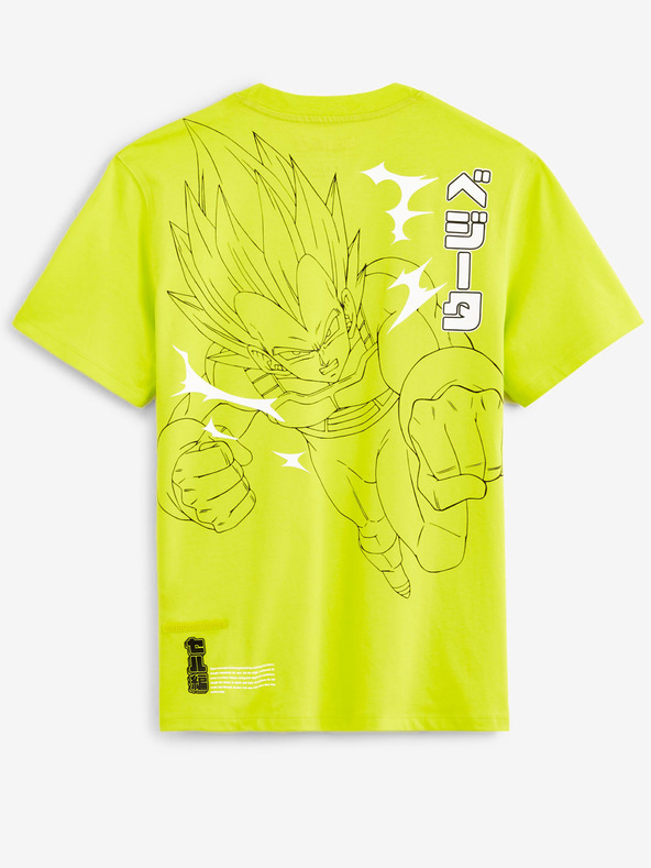 Celio Κίτρινο νέον ανδρικό μπλουζάκι Celio Dragon Ball Z