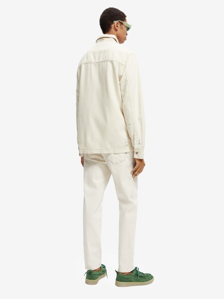 Scotch & Soda Κρεμ ανδρικό τζιν μπουφάν Scotch & Soda