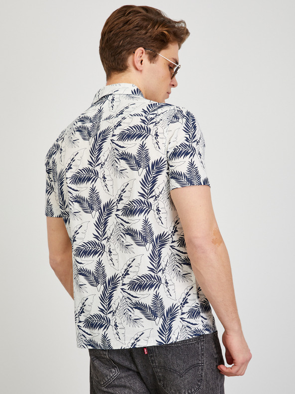 ZOOT.lab Κρεμ ανδρικό κοντομάνικο πουκάμισο με σχέδιο ZOOT.lab Darrel