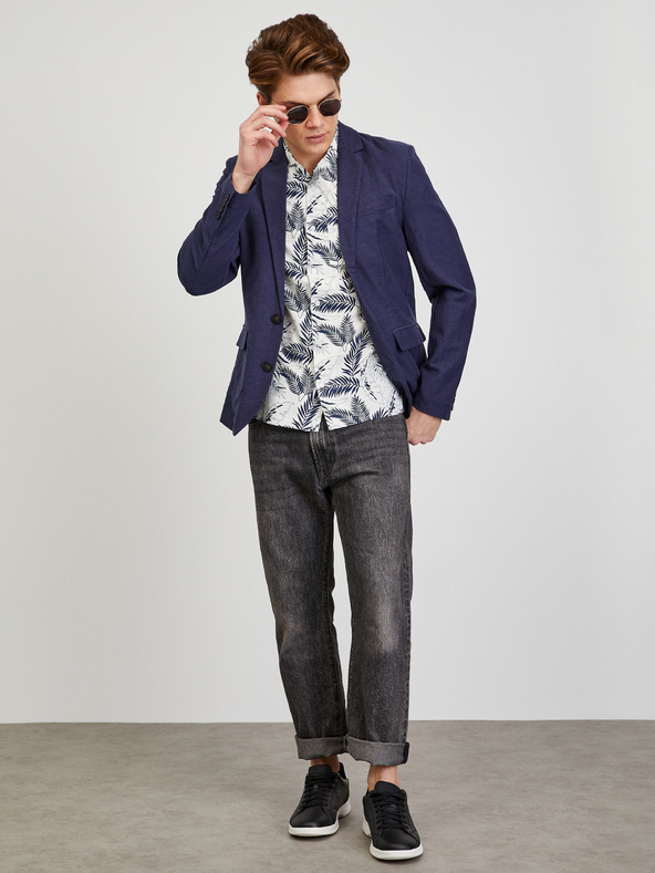 ZOOT.lab Κρεμ ανδρικό κοντομάνικο πουκάμισο με σχέδιο ZOOT.lab Darrel