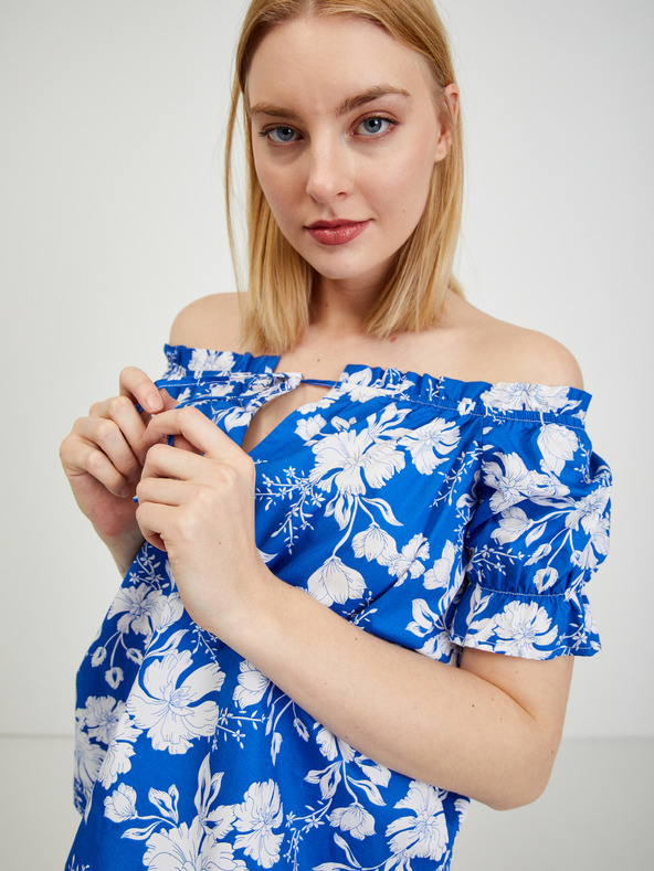 Orsay Μπλε γυναικεία φλοράλ μπλούζα ORSAY