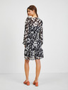 Orsay Λευκό και μαύρο γυναικείο φόρεμα ORSAY με μοτίβο
