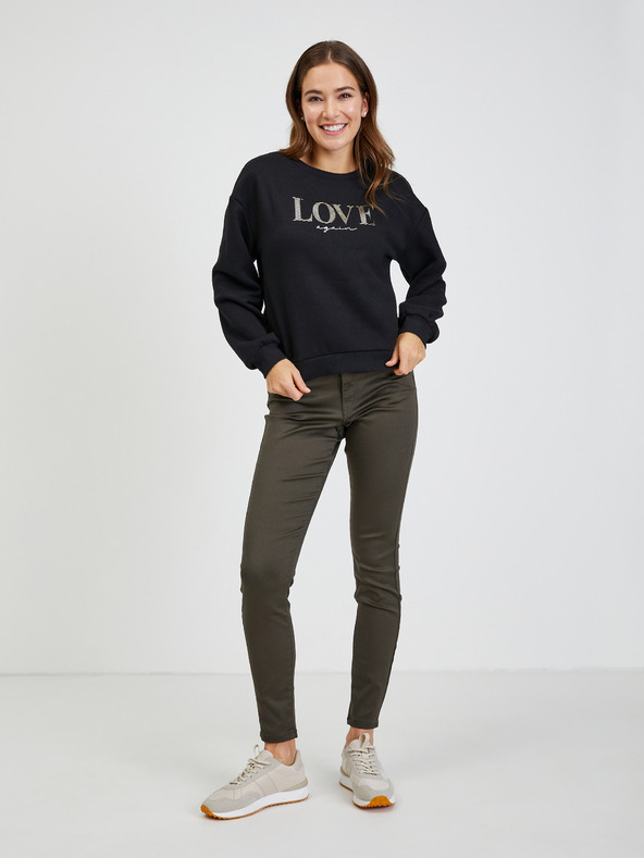 Orsay Μαύρη γυναικεία χαλαρή φούτερ ORSAY