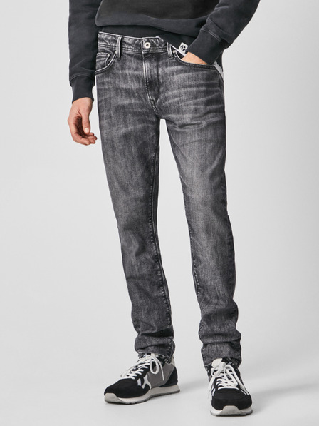 Pepe Jeans Γκρι ανδρικό τζιν στενής εφαρμογής Pepe Jeans Stanley