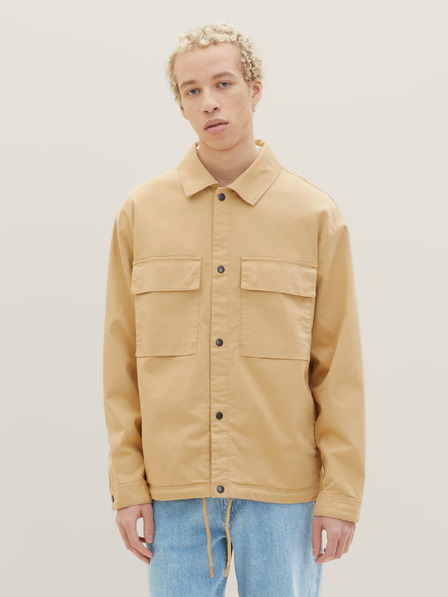 Tom Tailor Denim Ανοιχτό καφέ ανδρικό ελαφρύ σακάκι πουκάμισο Tom Tailor Denim