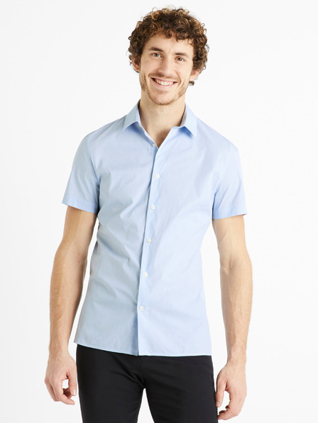 Celio Ανοιχτό μπλε ανδρικό πουκάμισο Celio Masantal2c