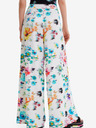 Desigual Λευκό Desigual Daniela Γυναικείο παντελόνι με λουλούδια