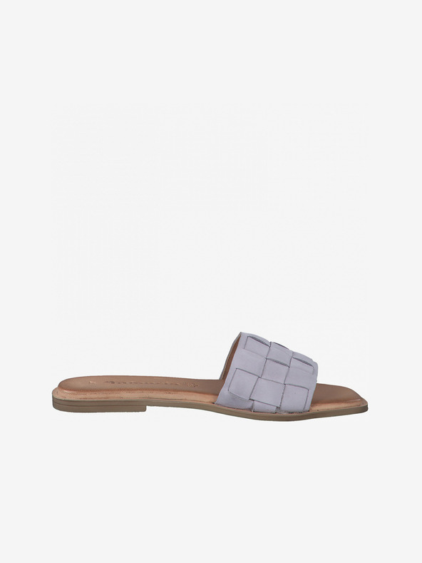 Tamaris Ανοιχτό μωβ δερμάτινες παντόφλες Tamaris