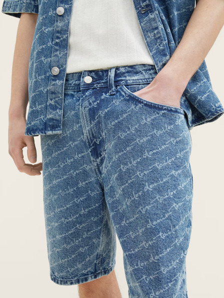 Tom Tailor Denim Μπλε ανδρικό τζιν σορτσάκι Tom Tailor Denim με σχέδιο