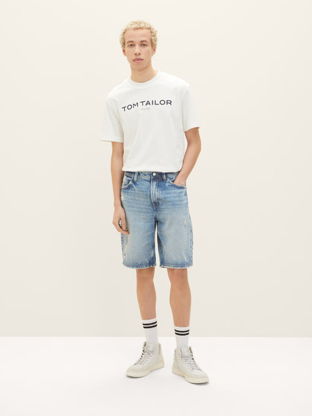 Tom Tailor Denim Μπλε ανοιχτό ανδρικό τζιν σορτς Tom Tailor Denim