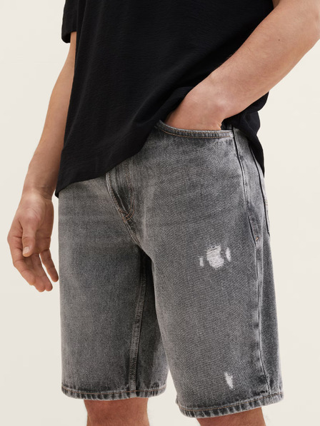 Tom Tailor Denim Γκρι ανδρική τζιν βερμούδα Tom Tailor Denim