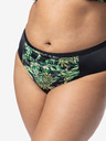 DORINA Πράσινο και μαύρο γυναικείο σλιπ μπικίνι με σχέδια DORINA Kano